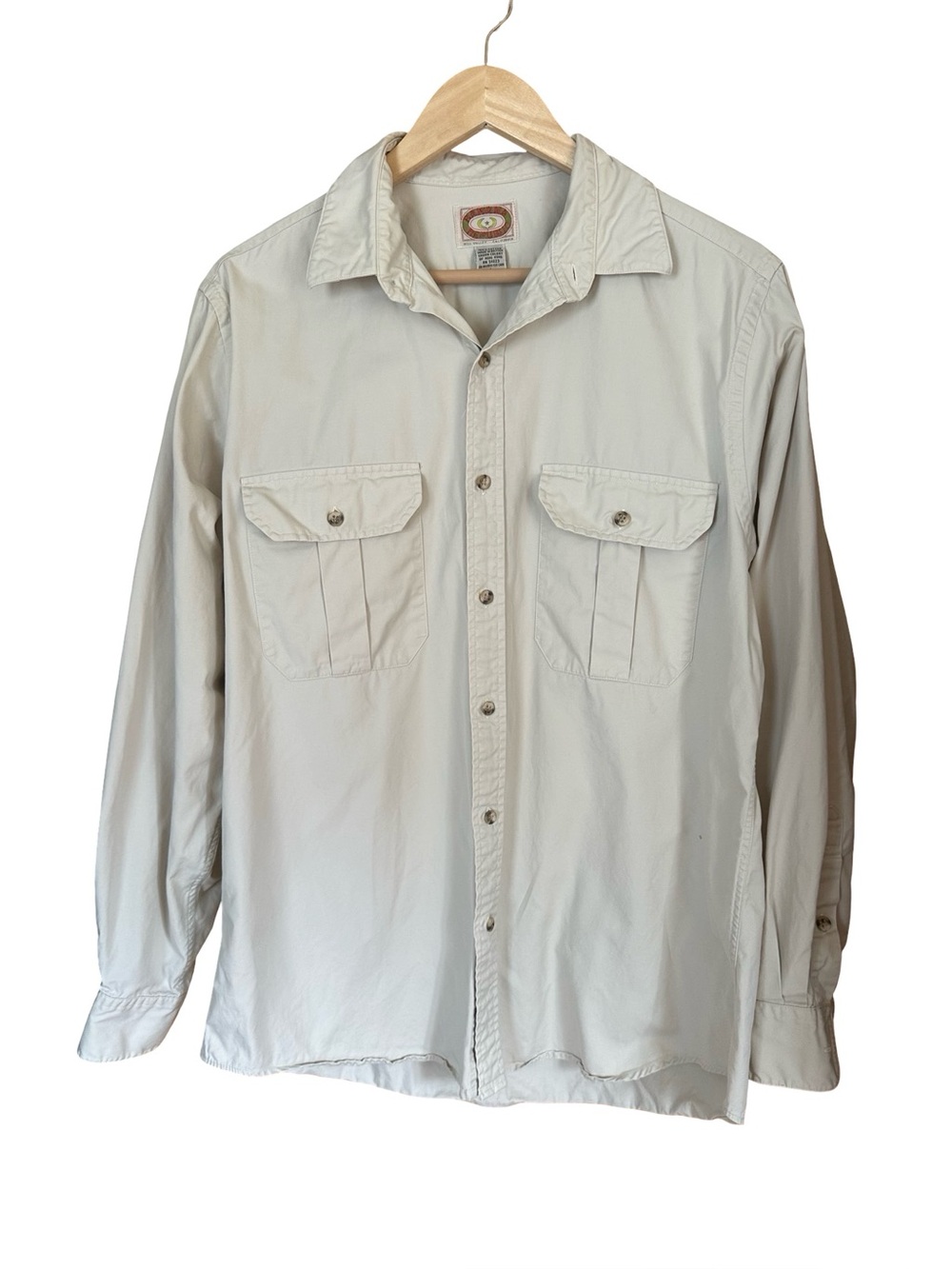 Vintage Banana Republic sSafari Bush shirt Khaki Sz L